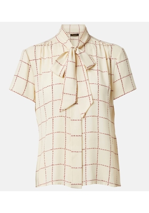 Loro Piana Febe checked silk shirt