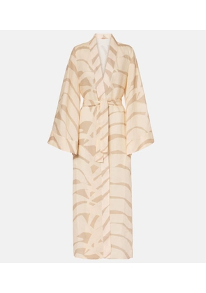 Johanna Ortiz Printed linen beach cover-up