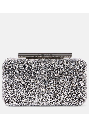 McQueen McQueen T-Bar crystal-embellished clutch