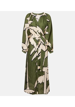 Johanna Ortiz Printed linen maxi dress