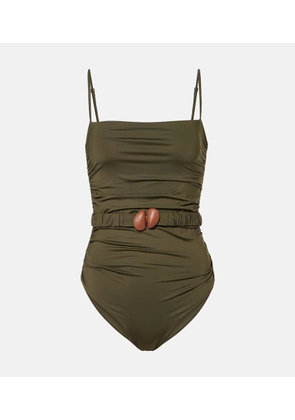 Johanna Ortiz Ruched swimsuit