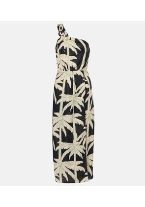 Johanna Ortiz Printed one-shoulder midi dress