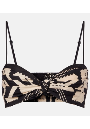 Johanna Ortiz Printed cotton bra top