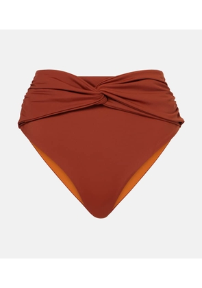 Johanna Ortiz Gathered high-rise bikini bottoms