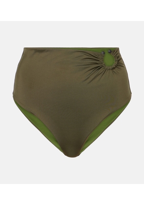 Johanna Ortiz Ring-detail high-rise bikini bottoms