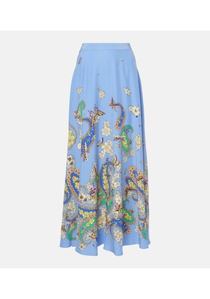 Etro Floral silk maxi skirt