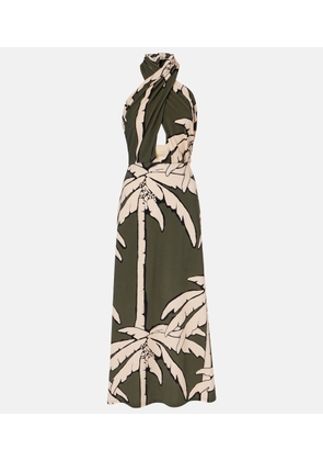 Johanna Ortiz Printed cutout maxi dress