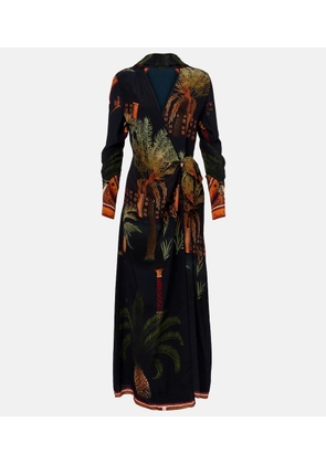 Johanna Ortiz Printed silk wrap dress