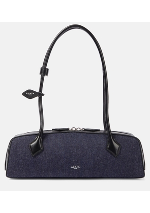 Alaia Le Teckel Medium denim shoulder bag