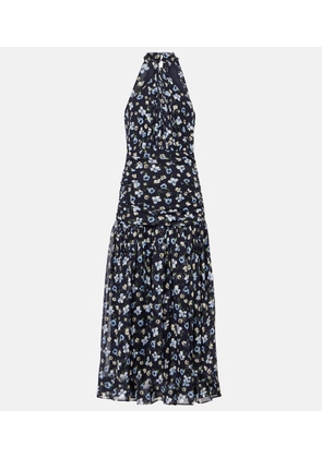 Veronica Beard Brock halterneck silk midi dress