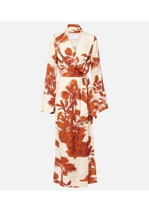 Johanna Ortiz Unmooring tie-neck printed maxi dress