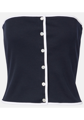 Veronica Beard Valley cotton-blend tube top