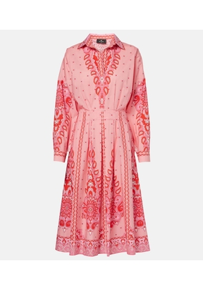 Etro Printed cotton-blend midi dress