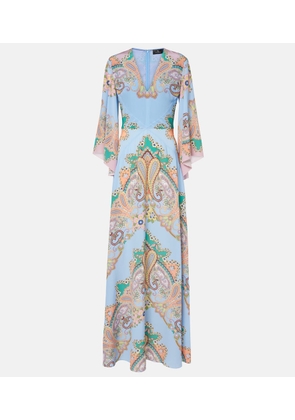 Etro Paisley silk crepe de chine maxi dress