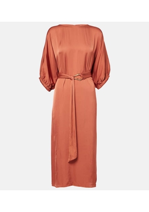 Velvet Laurel satin midi dress