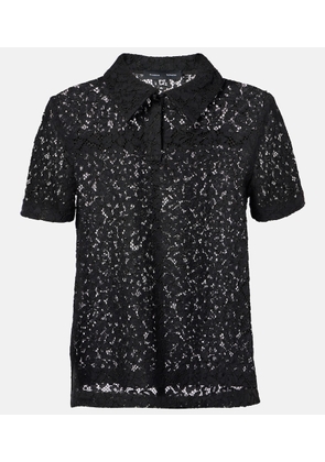 Proenza Schouler Kennedy floral lace polo shirt