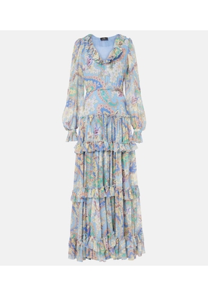 Etro Floral silk gown