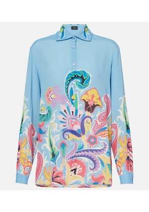 Etro Printed satin shirt