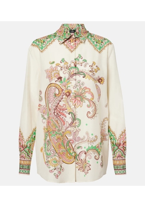 Etro Printed cotton and silk shirt