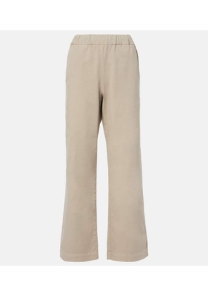 Velvet Naya cotton-blend twill straight pants