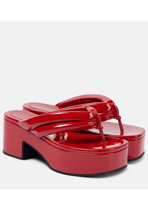 Dries Van Noten 60 patent leather thong sandals