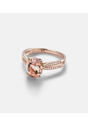 Bucherer Fine Jewellery Blush 18kt rose gold ring with diamonds and morganites