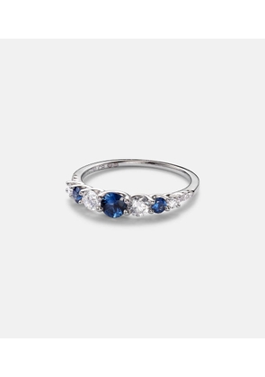 Bucherer Fine Jewellery Classics 18kt white gold ring with sapphires and diamonds