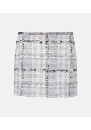 Dolce&Gabbana Checked low-rise lame tweed miniskirt
