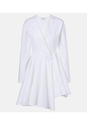 Alaia Asymmetric cotton minidress
