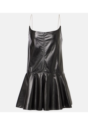 Alaia Slip leather romper