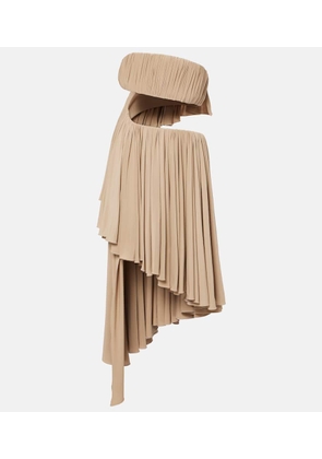 Alaia Asymmetric jersey bustier dress