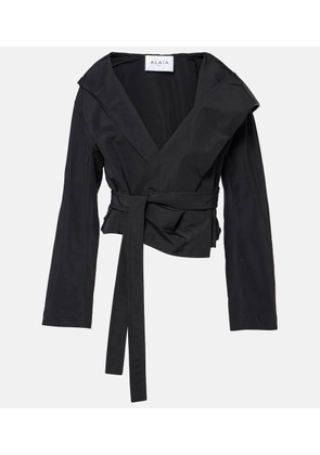 Alaia Hooded wrap jacket