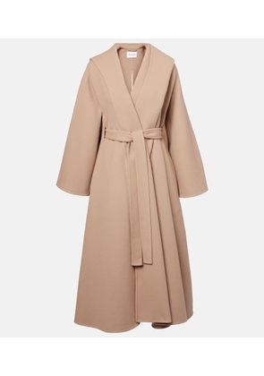 Alaia Wool and cashmere wrap coat