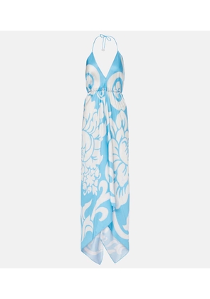 Etro Printed silk midi dress