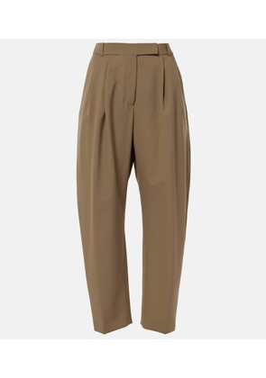 Rohe High-rise virgin wool barrel-leg pants