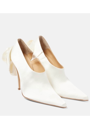 Magda Butrym Floral-applique satin pumps