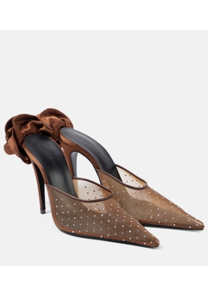 Magda Butrym Floral-applique embellished mesh mules