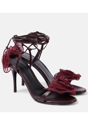 Magda Butrym 90 floral-applique leather sandals