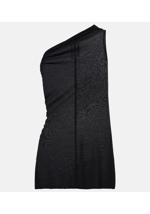 Rick Owens Athena draped one-shoulder top