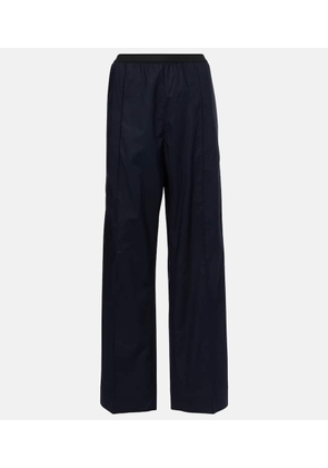 Plan C High-rise cotton straight pants