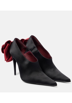 Magda Butrym Floral-applique satin pumps