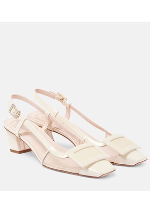 Roger Vivier Belle Vivier 45 leather slingback pumps