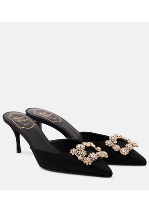Roger Vivier Efflorescence 65 embellished satin mules