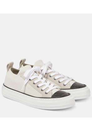 Brunello Cucinelli Knitted slip-on sneakers