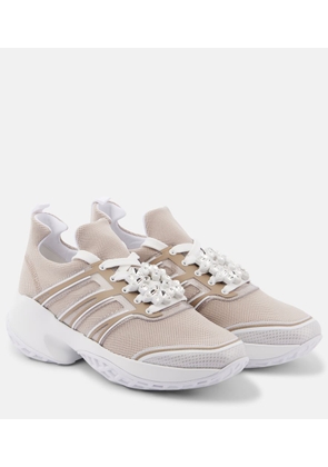 Roger Vivier Viv' Run embellished platform sneakers