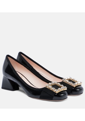 Roger Vivier Tres Vivier embellished patent leather pumps