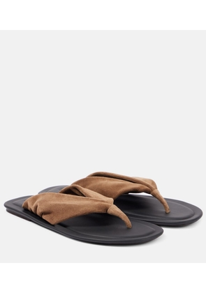 Brunello Cucinelli Suede thong sandals