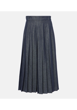 'S Max Mara Vale pleated denim midi skirt