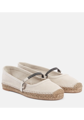 Brunello Cucinelli Monili suede espadrilles