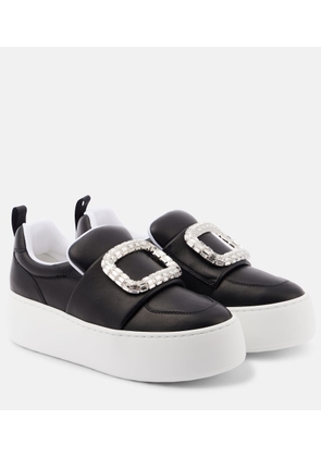 Roger Vivier Puffy Choc leather platform sneakers